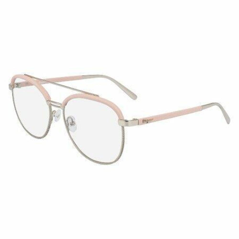 NEW Salvatore Ferragamo SF2195L 718 Gold & Nude Leather Eyeglasses 57mm & Case